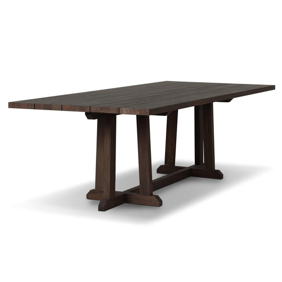 Indie Outdoor Dining Table - Stained Saddle Brown Fsc