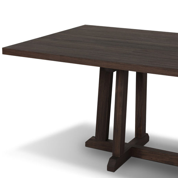 Indie Outdoor Dining Table - Stained Saddle Brown Fsc