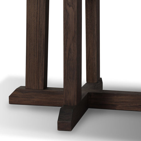 Indie Outdoor Dining Table - Stained Saddle Brown Fsc
