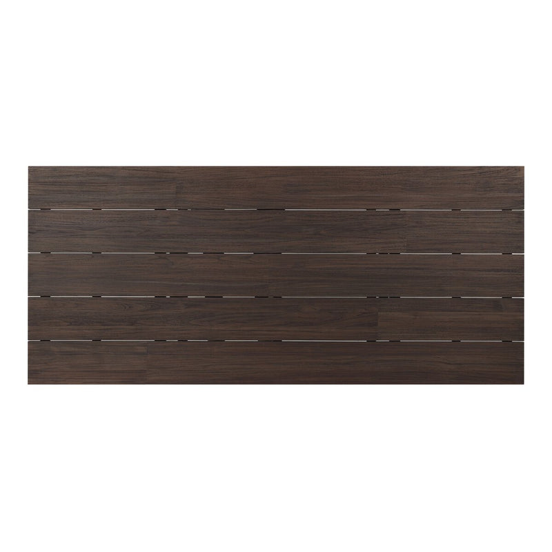 Indie Outdoor Dining Table - Stained Saddle Brown Fsc