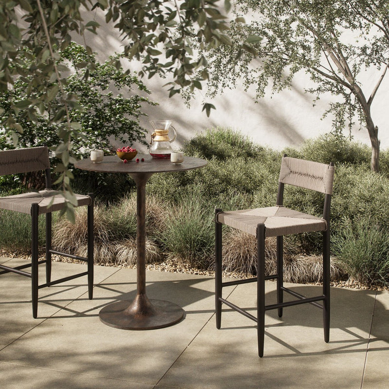 Lomas Outdoor Metal Bar + Counter Stool - Textured Dune