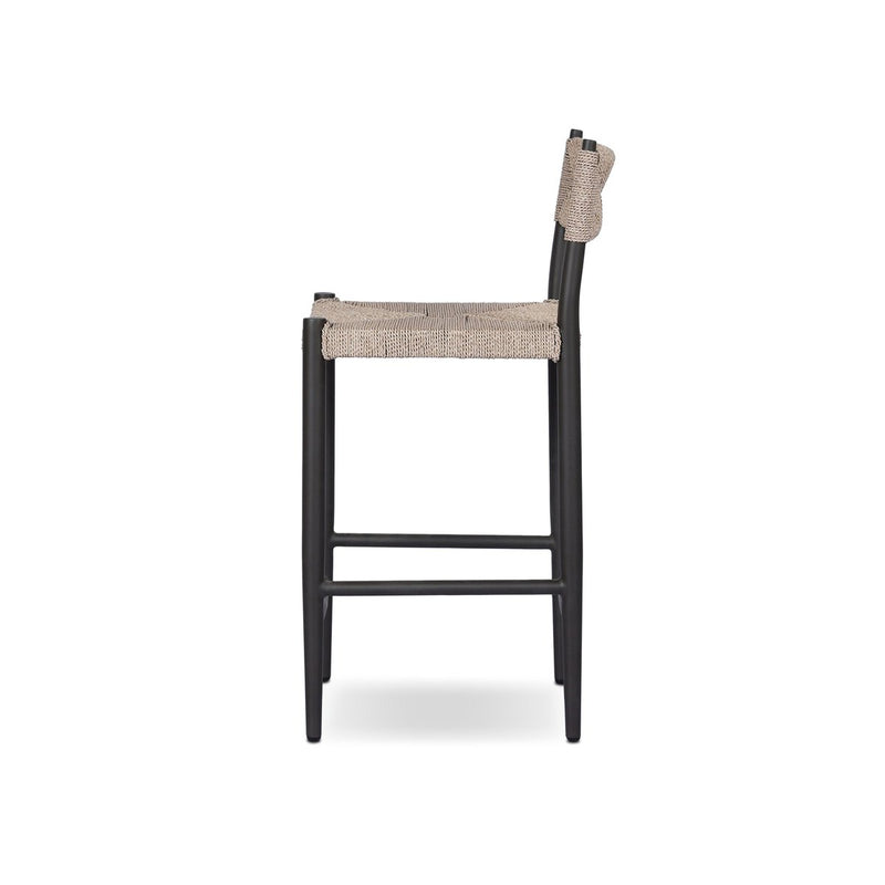 Lomas Outdoor Metal Bar + Counter Stool - Textured Dune