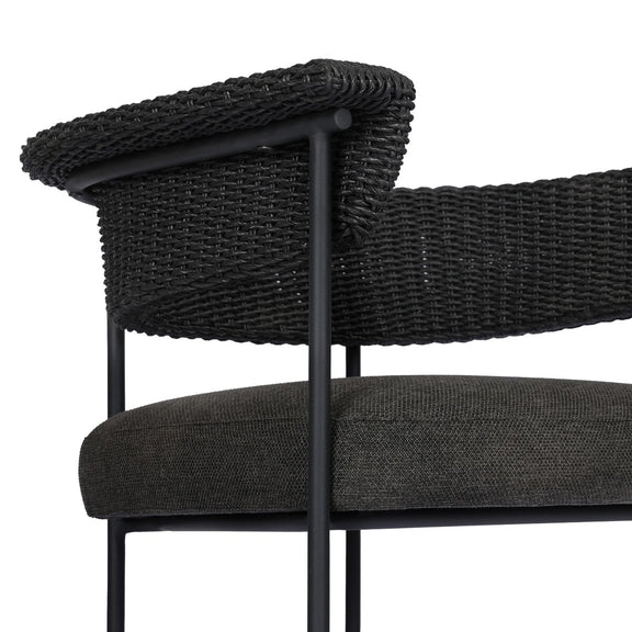 Carrie Outdoor Stool - Ellor Black