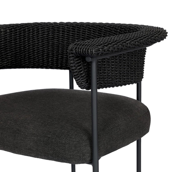 Carrie Outdoor Stool - Ellor Black