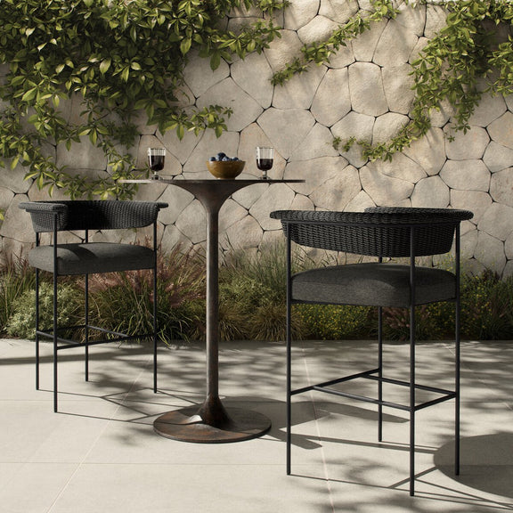 Carrie Outdoor Stool - Ellor Black