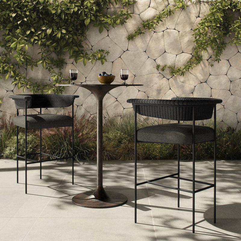 Carrie Outdoor Stool - Ellor Black