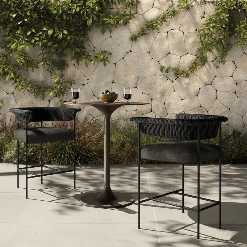 Carrie Outdoor Stool - Ellor Black
