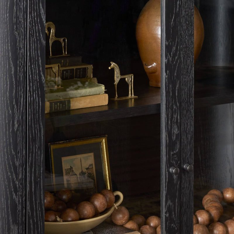 Pilar Cabinet - Charcoal Oak Veneer
