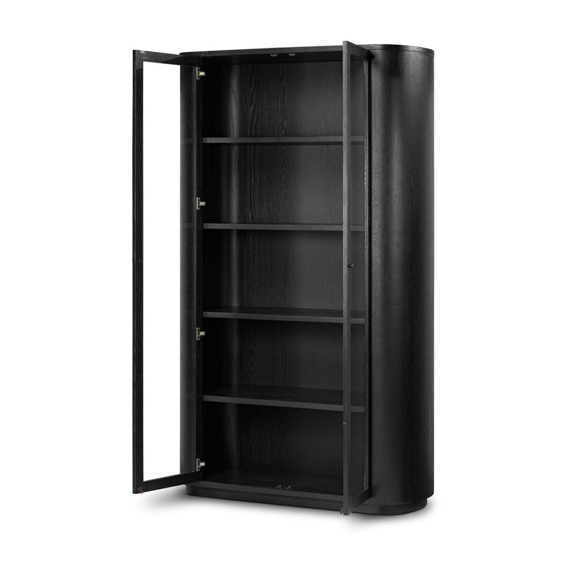 Pilar Cabinet - Charcoal Oak Veneer