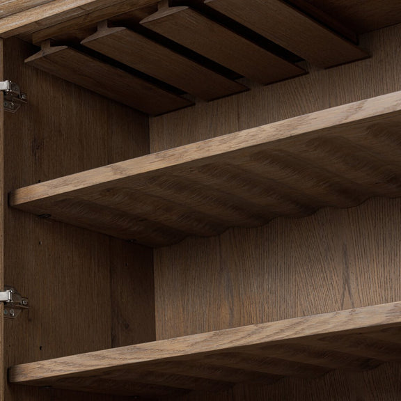 Glenview Bar Cabinet - Weathered Oak
