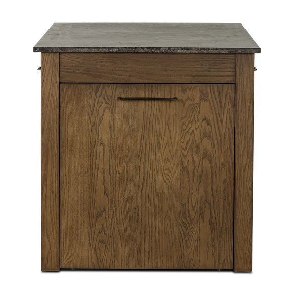 Divina Kitchen Island - Warm Grey Marble