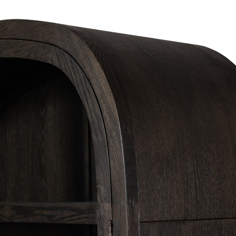 Hepburn Wide Cabinet - Dark Anthracite Oak Veneer