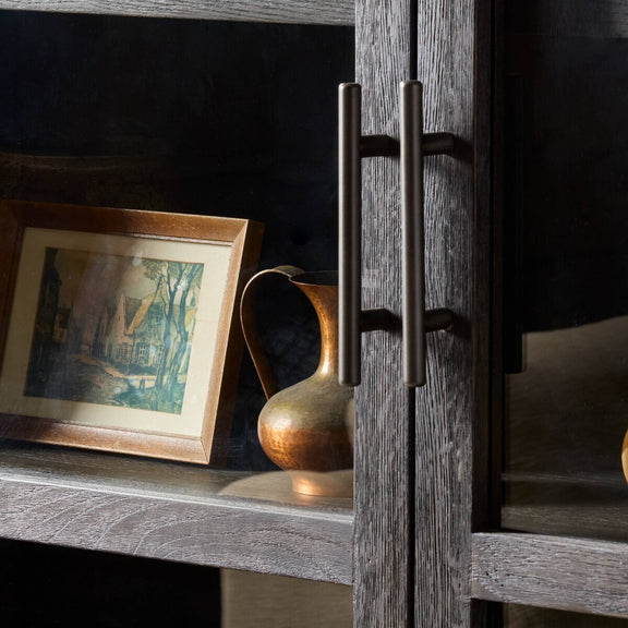 Hepburn Wide Cabinet - Dark Anthracite Oak Veneer