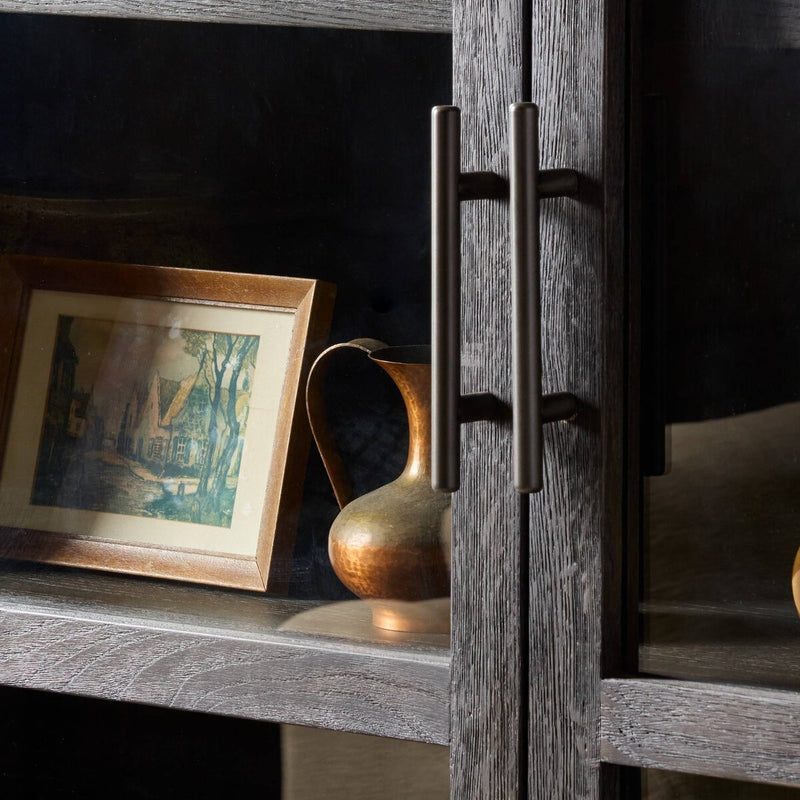 Hepburn Wide Cabinet - Dark Anthracite Oak Veneer