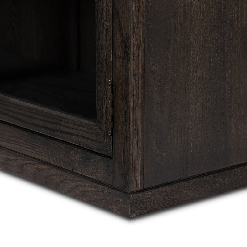 Hepburn Wide Cabinet - Dark Anthracite Oak Veneer