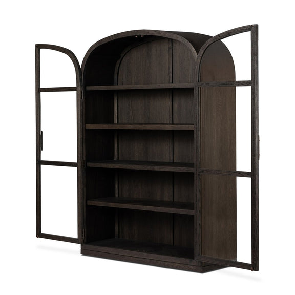 Hepburn Wide Cabinet - Dark Anthracite Oak Veneer