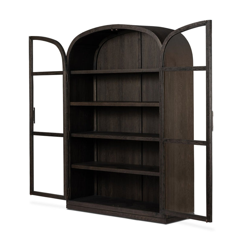 Hepburn Wide Cabinet - Dark Anthracite Oak Veneer