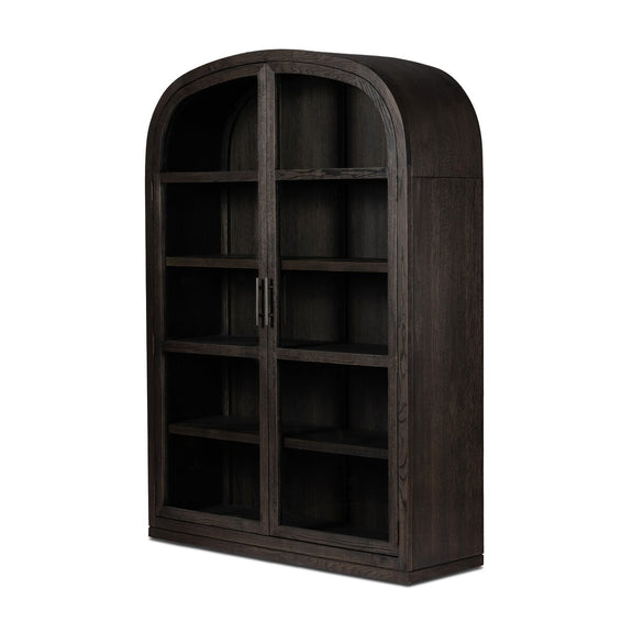 Hepburn Wide Cabinet - Dark Anthracite Oak Veneer