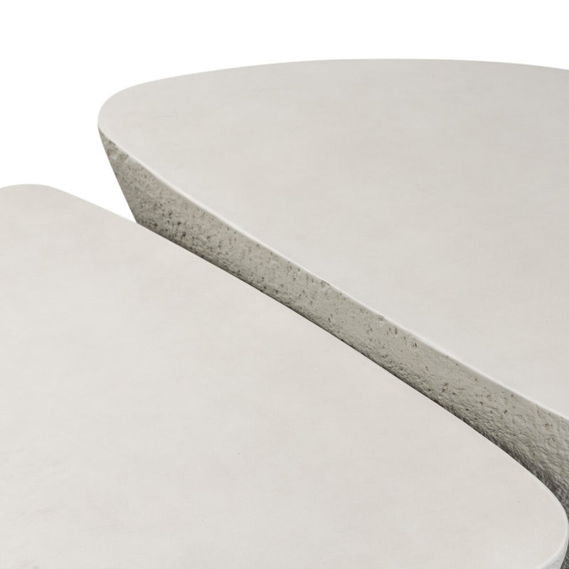 Medina Outdoor Nesting Coffee Tables - Matte Stone