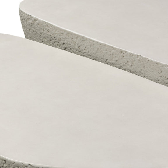 Medina Outdoor Nesting Coffee Tables - Matte Stone