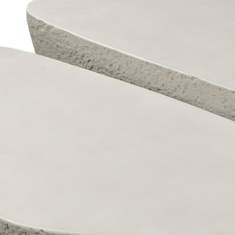 Medina Outdoor Nesting Coffee Tables - Matte Stone
