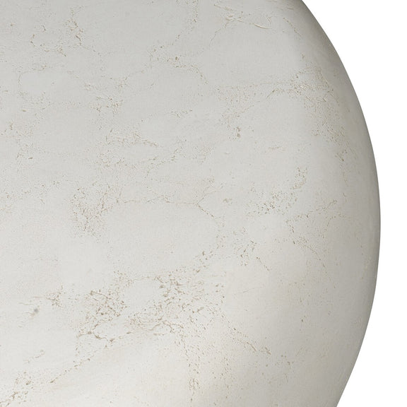 Imogene Round Outdoor Coffee Table - Aged White Concrete