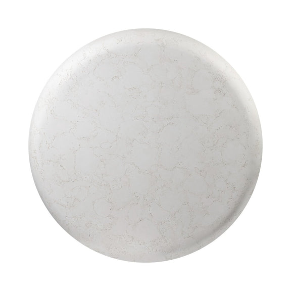 Imogene Round Outdoor Coffee Table - Aged White Concrete