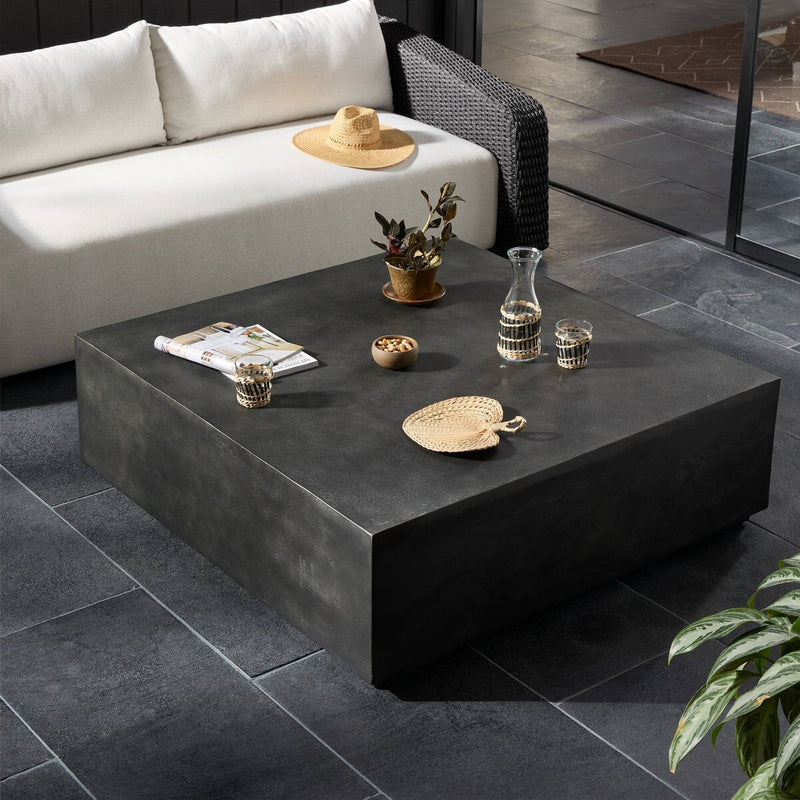 Graso Outdoor Square Coffee Table - Aged Grey