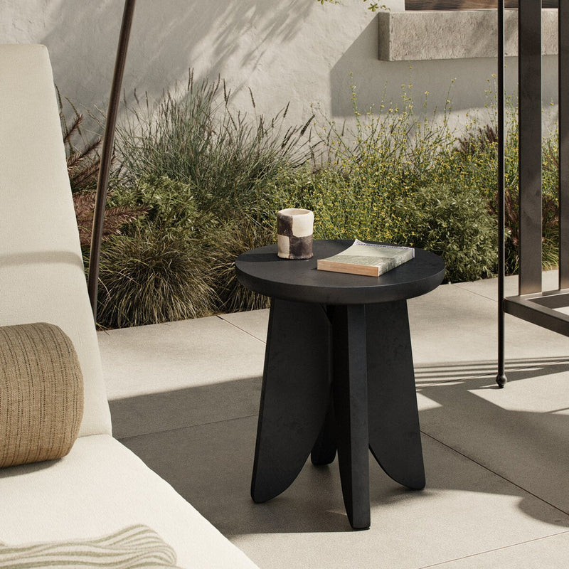Worth Outdoor End Table - Black Antique