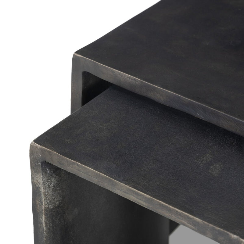 Sonya Outdoor End Table - Distressed Bronze