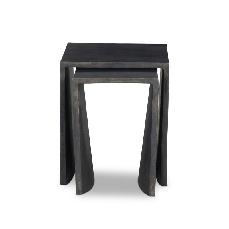 Sonya Outdoor End Table - Distressed Bronze