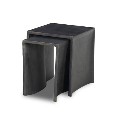 Sonya Outdoor End Table - Distressed Bronze