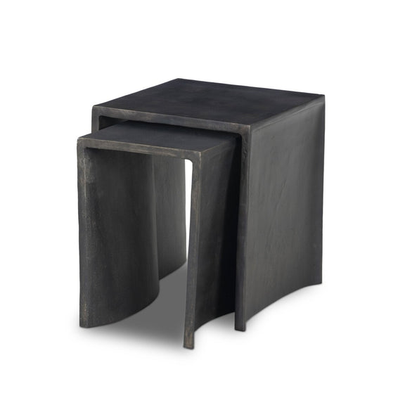 Sonya Outdoor End Table - Distressed Bronze