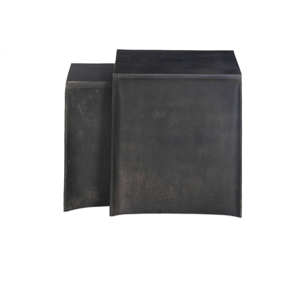 Sonya Outdoor End Table - Distressed Bronze
