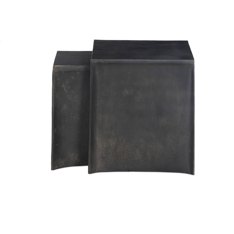 Sonya Outdoor End Table - Distressed Bronze