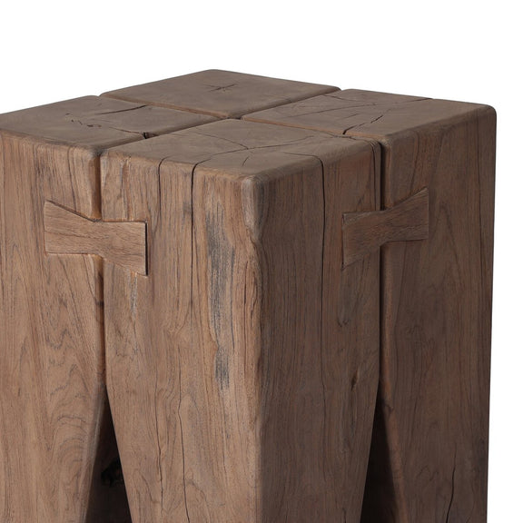 Oshan Outdoor End Table - Stained Toasted Brown-fsc