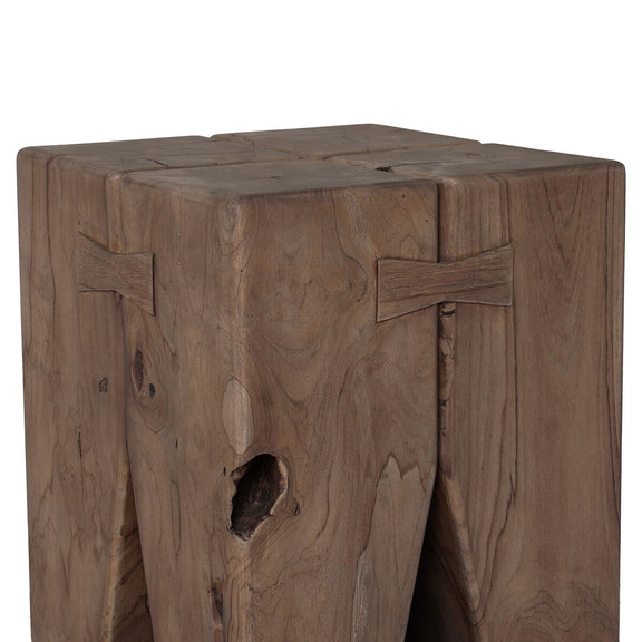 Oshan Outdoor End Table - Stained Toasted Brown-fsc