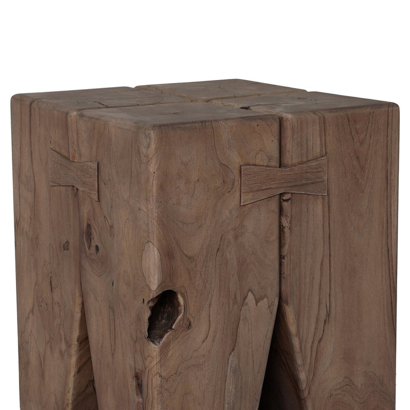 Oshan Outdoor End Table - Stained Toasted Brown-fsc