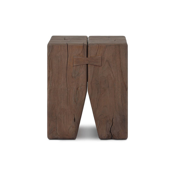 Oshan Outdoor End Table - Stained Toasted Brown-fsc