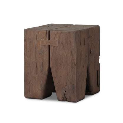 Oshan Outdoor End Table - Stained Toasted Brown-fsc