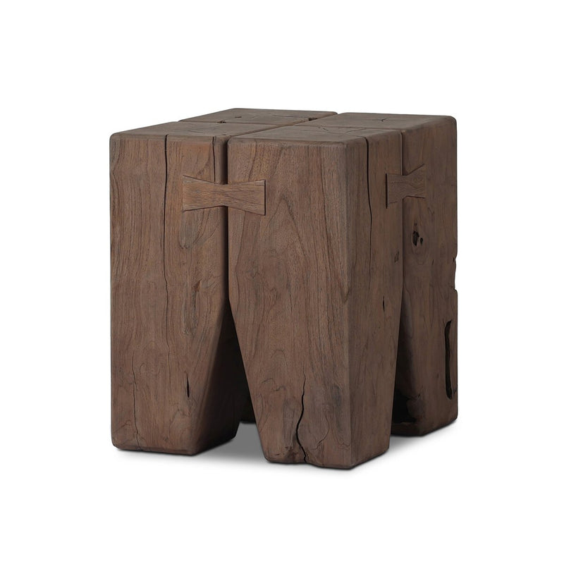 Oshan Outdoor End Table - Stained Toasted Brown-fsc