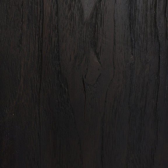 Oshan Outdoor End Table - Stained Black Teak-fsc