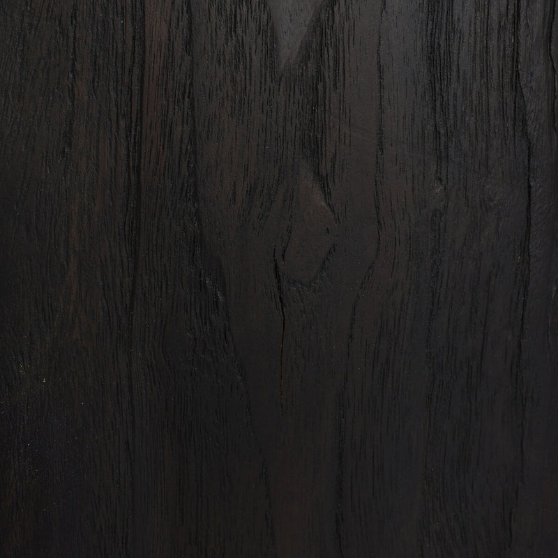 Oshan Outdoor End Table - Stained Black Teak-fsc