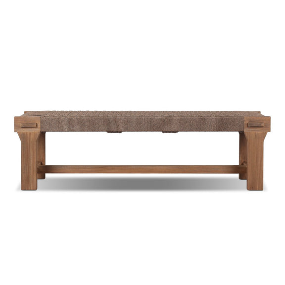 Moxie Outdoor Bench - Dark Textured Woven
