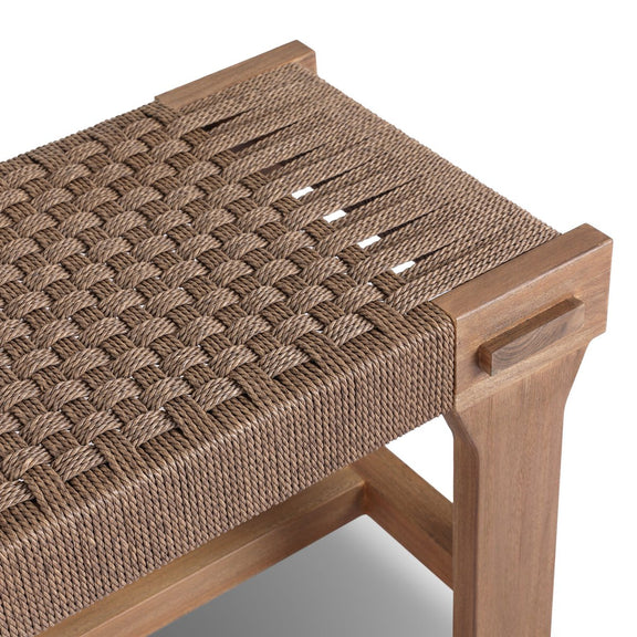 Moxie Outdoor Bench - Dark Textured Woven