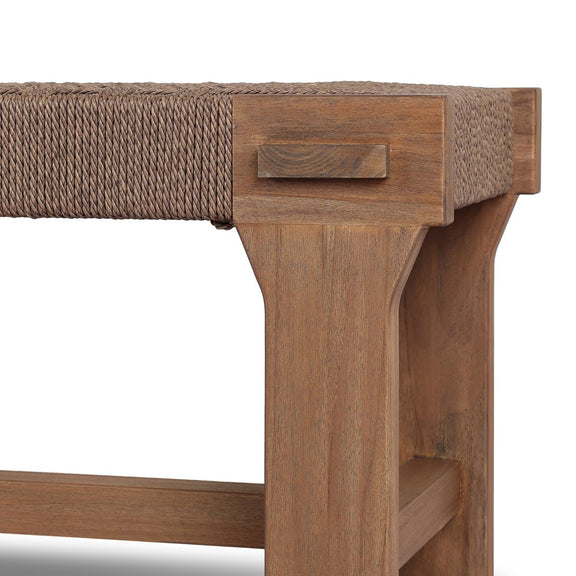Moxie Outdoor Bench - Dark Textured Woven