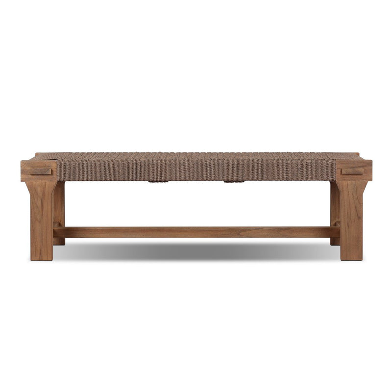 Moxie Outdoor Bench - Dark Textured Woven