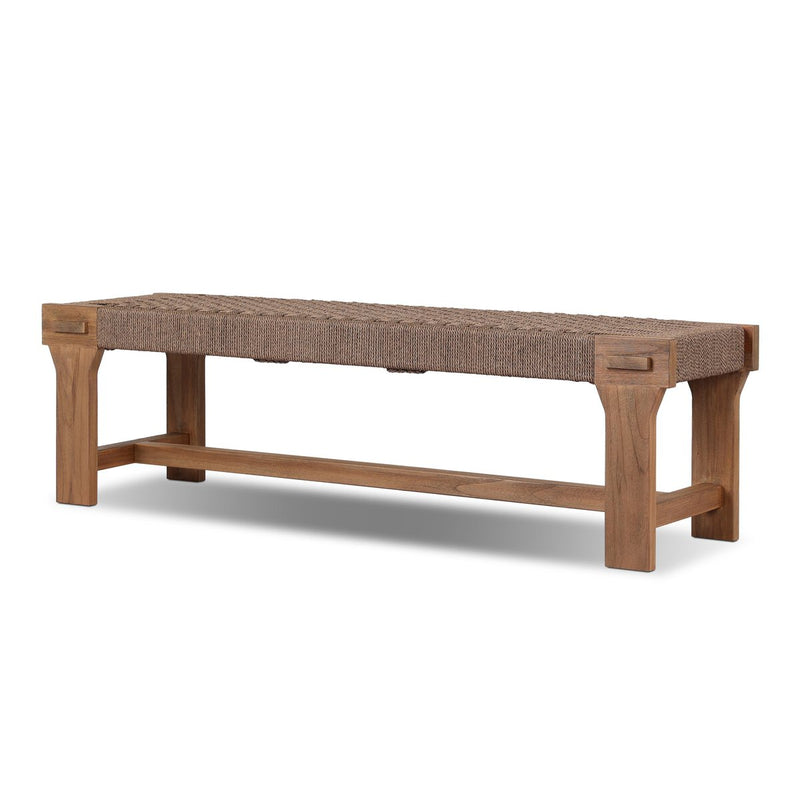 Moxie Outdoor Bench - Dark Textured Woven