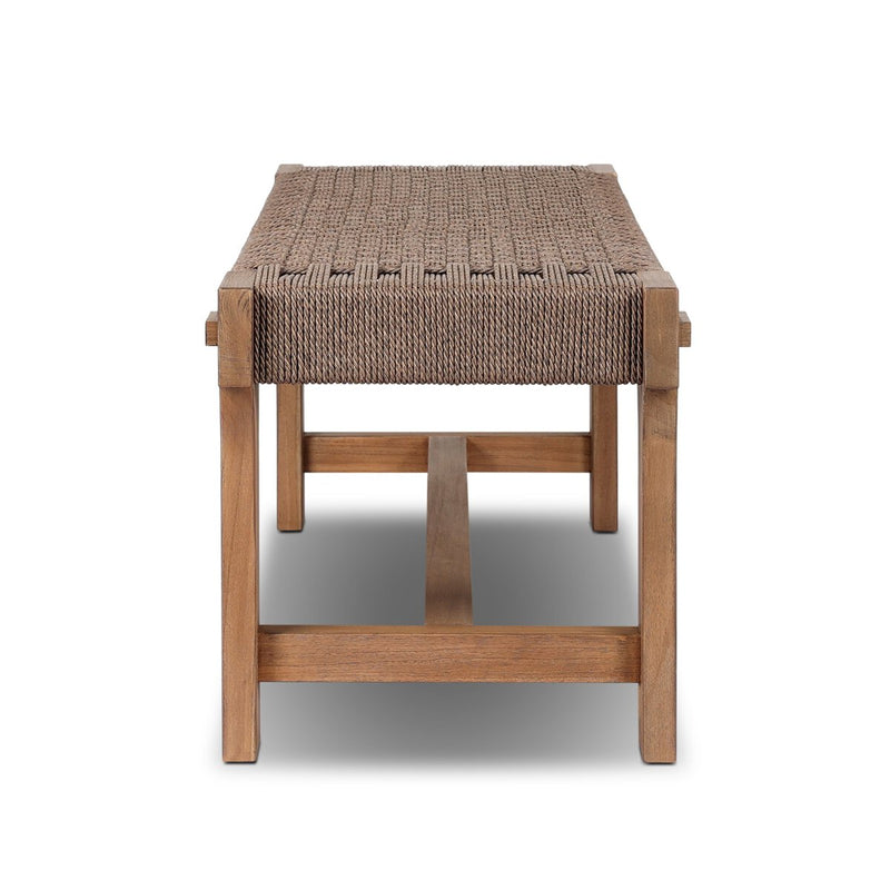 Moxie Outdoor Bench - Dark Textured Woven