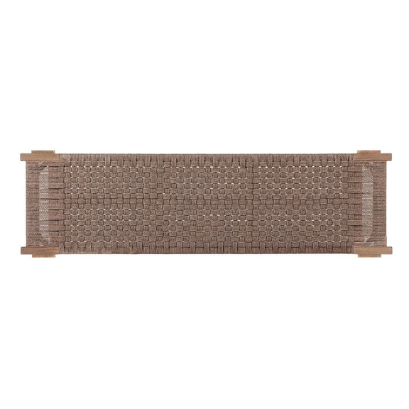Moxie Outdoor Bench - Dark Textured Woven